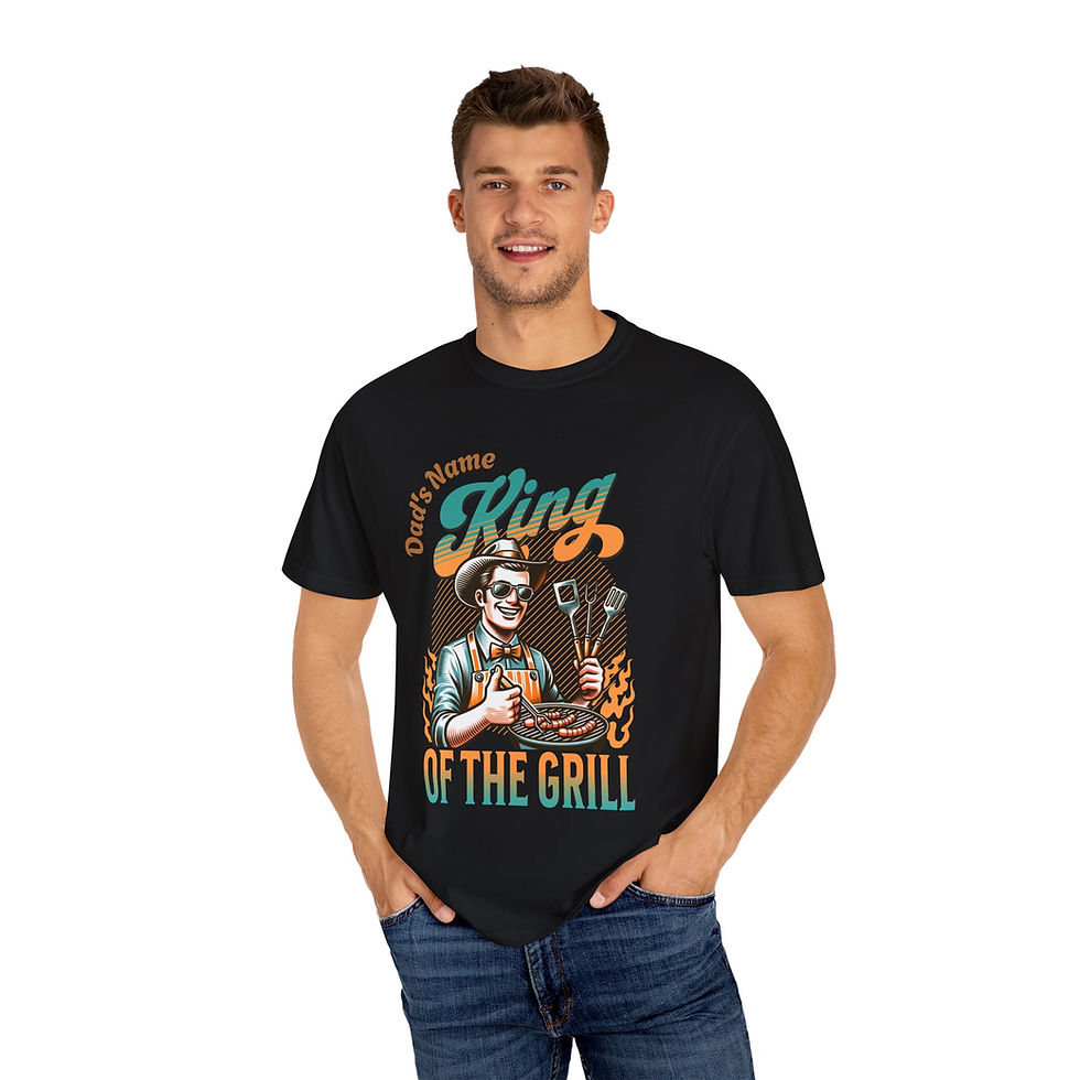 Thumbnail: Personalized Dad's Name King of the Grill T-shirt