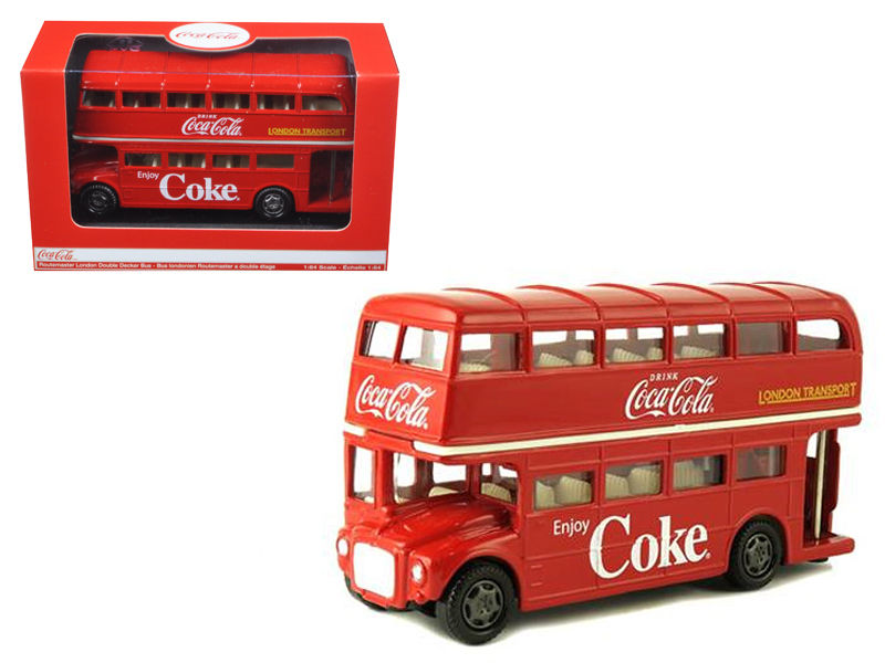1960 Routemaster London Double Decker Bus Coca-Cola 1/64 Diecast Model by Motorc
