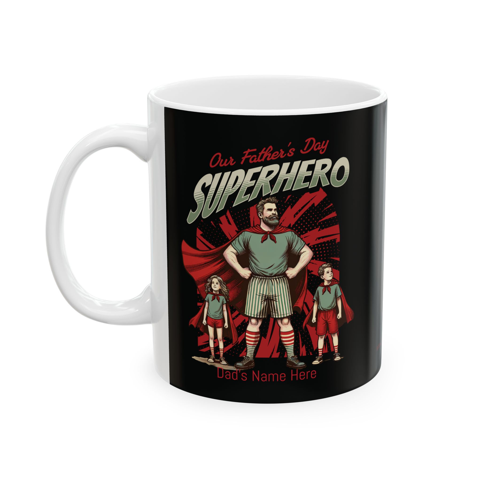 Superhero Mug - Fun Ceramic Coffee Cup for Comic Fans (Personalized)