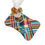Thumbnail: Personalized Plaid Pet Feeding Mat - Custom Name Dog Bowl Mat