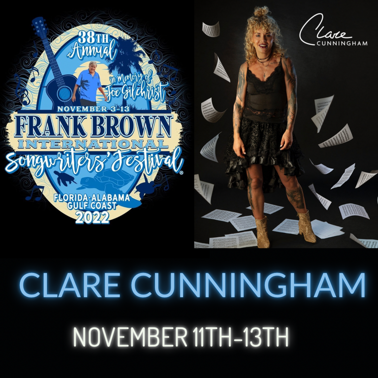 Clare Cunningham to Play 'Frank Brown International Songwriters festival' November 11-13