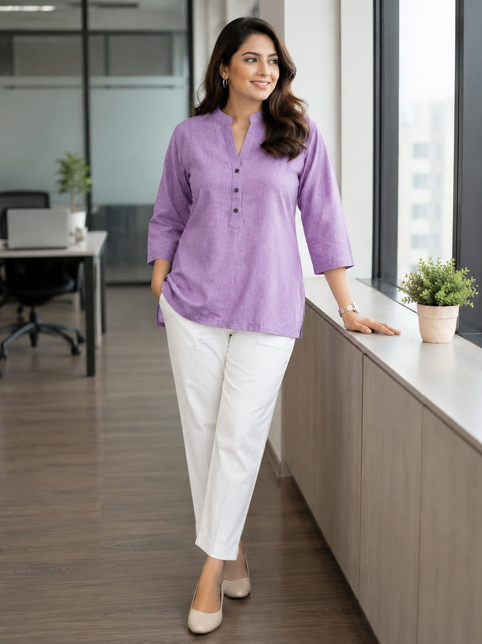 Thumbnail: Plain South Cotton Short Kurti