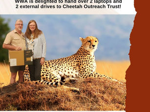 WWA funds laptops and drives for Cheetah Outreach Trust