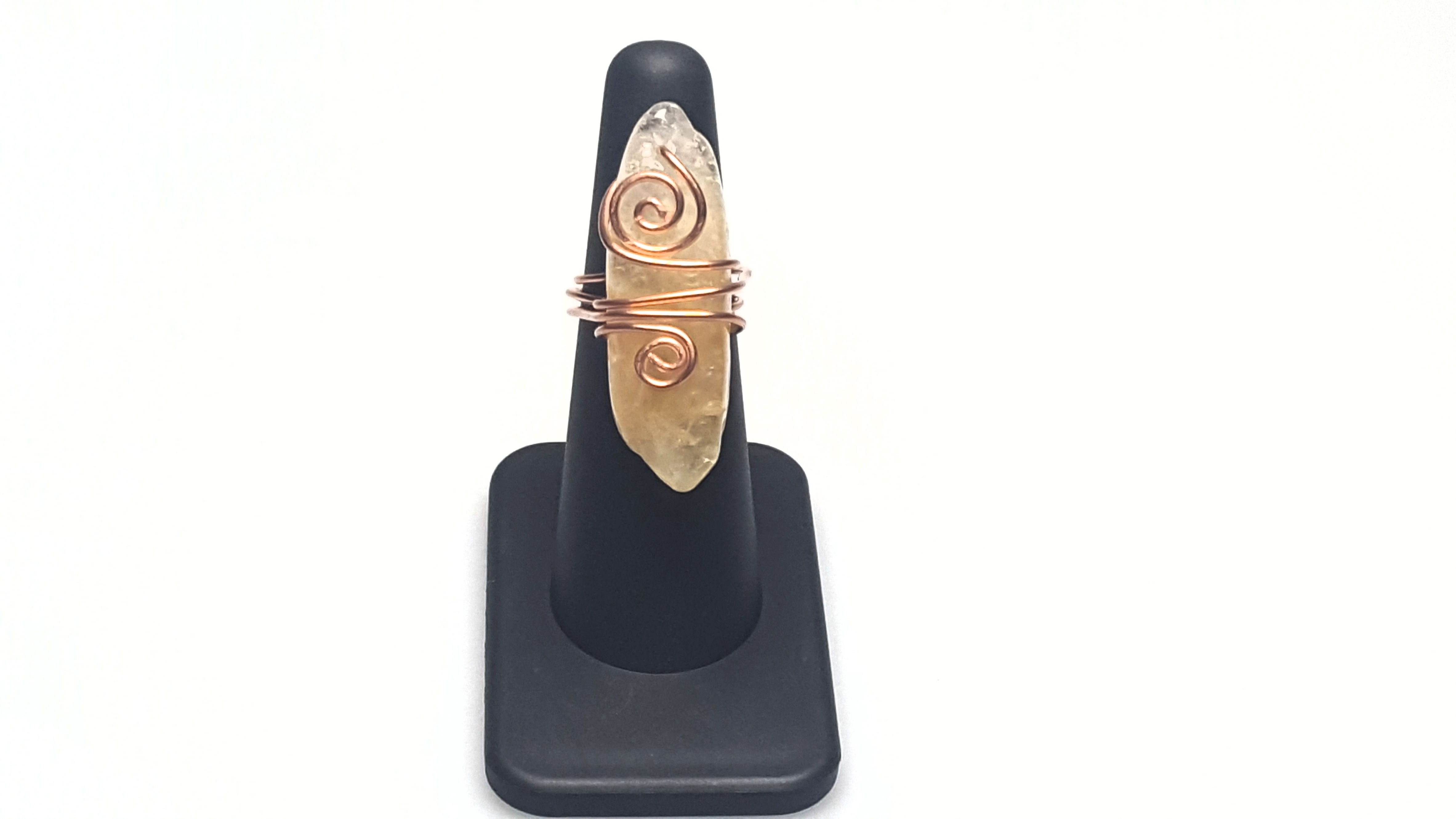 Citrine Copper Ring