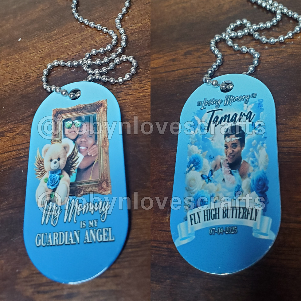 Thumbnail: Custom Dog Tag Memorial Keepsake