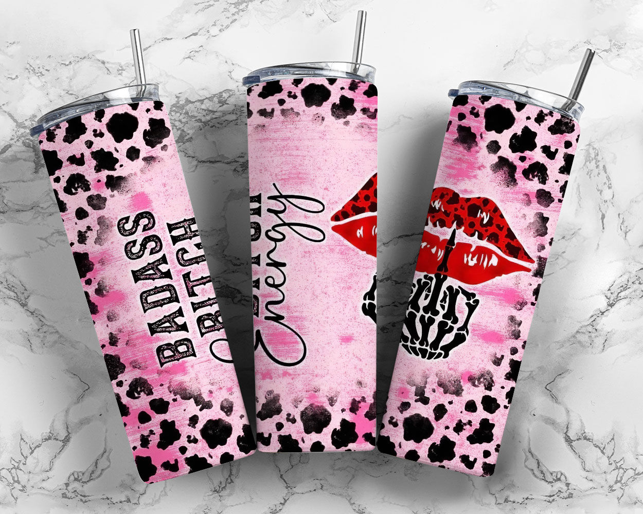 Custom Tumbler Skinny 20oz - Badass B*tch Energy