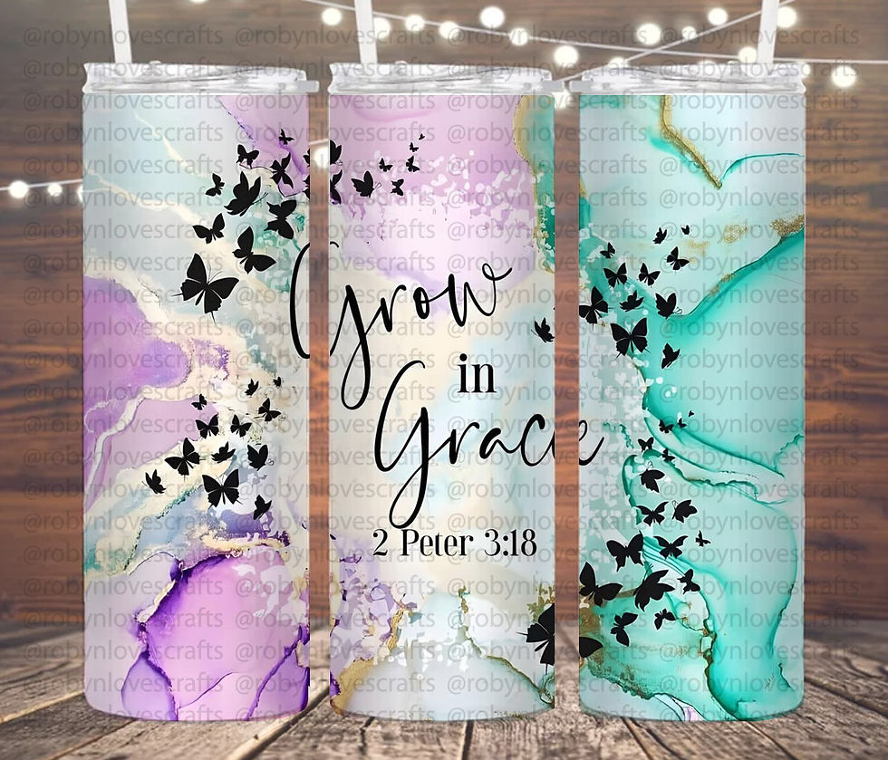 Thumbnail: Custom Tumbler Skinny 20oz - Faith + God