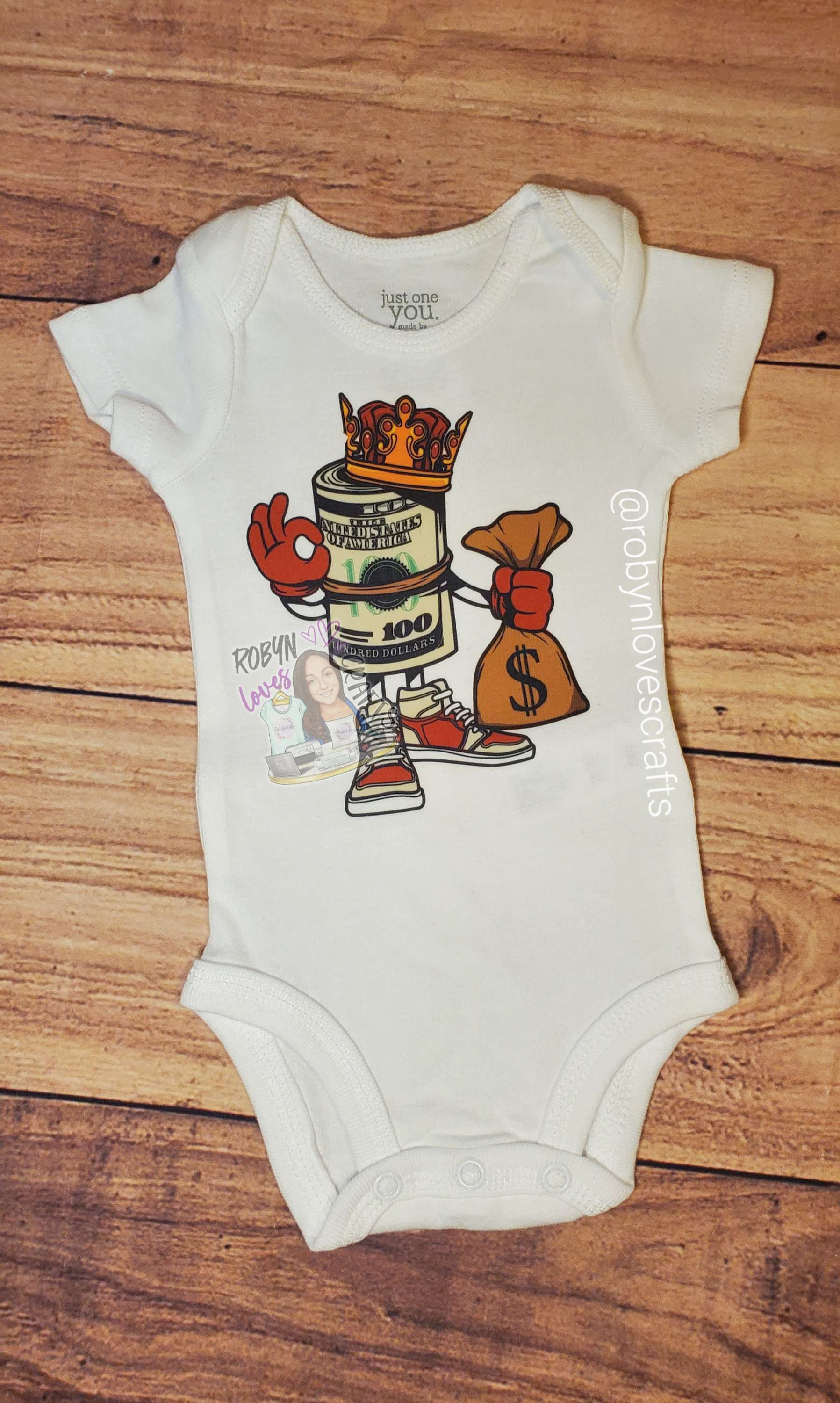 Custom Baby Set, Bodysuit, Pants, or Youth Shirt - Money King