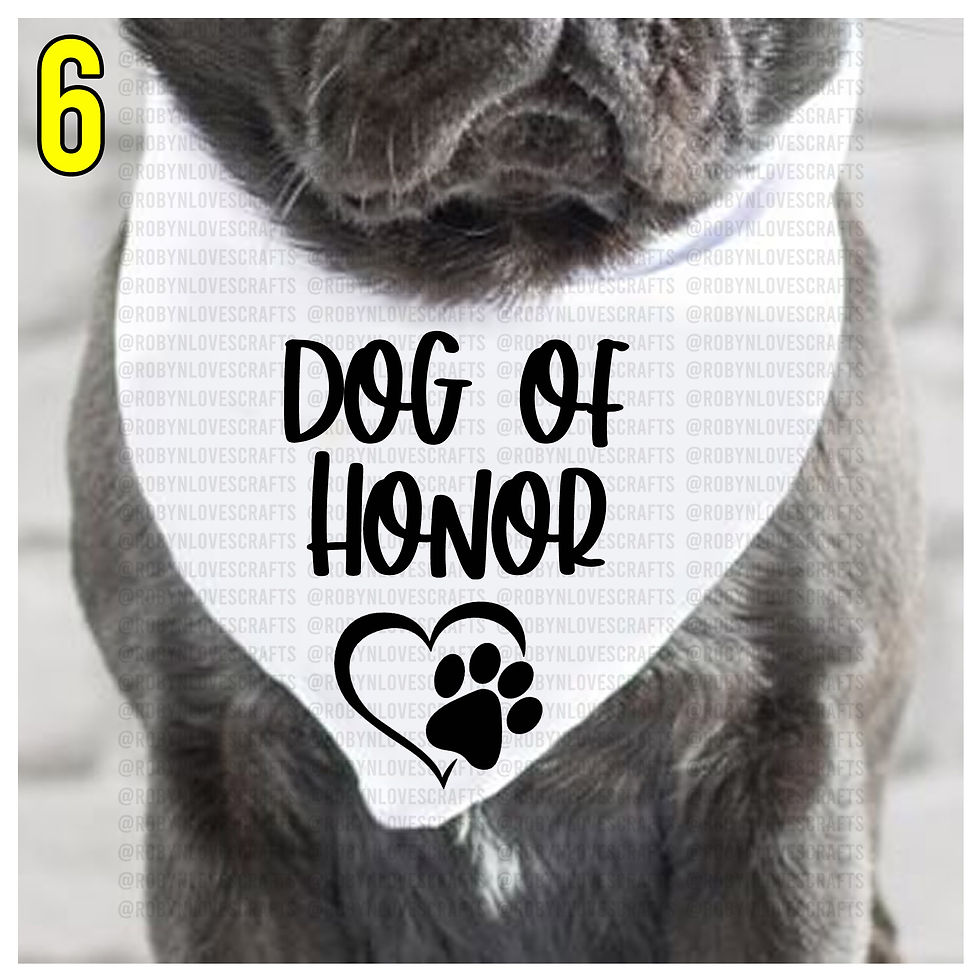 Thumbnail: Custom Wedding Dog Bandana - Best Dog, Dog of Honor, Ring Bearer