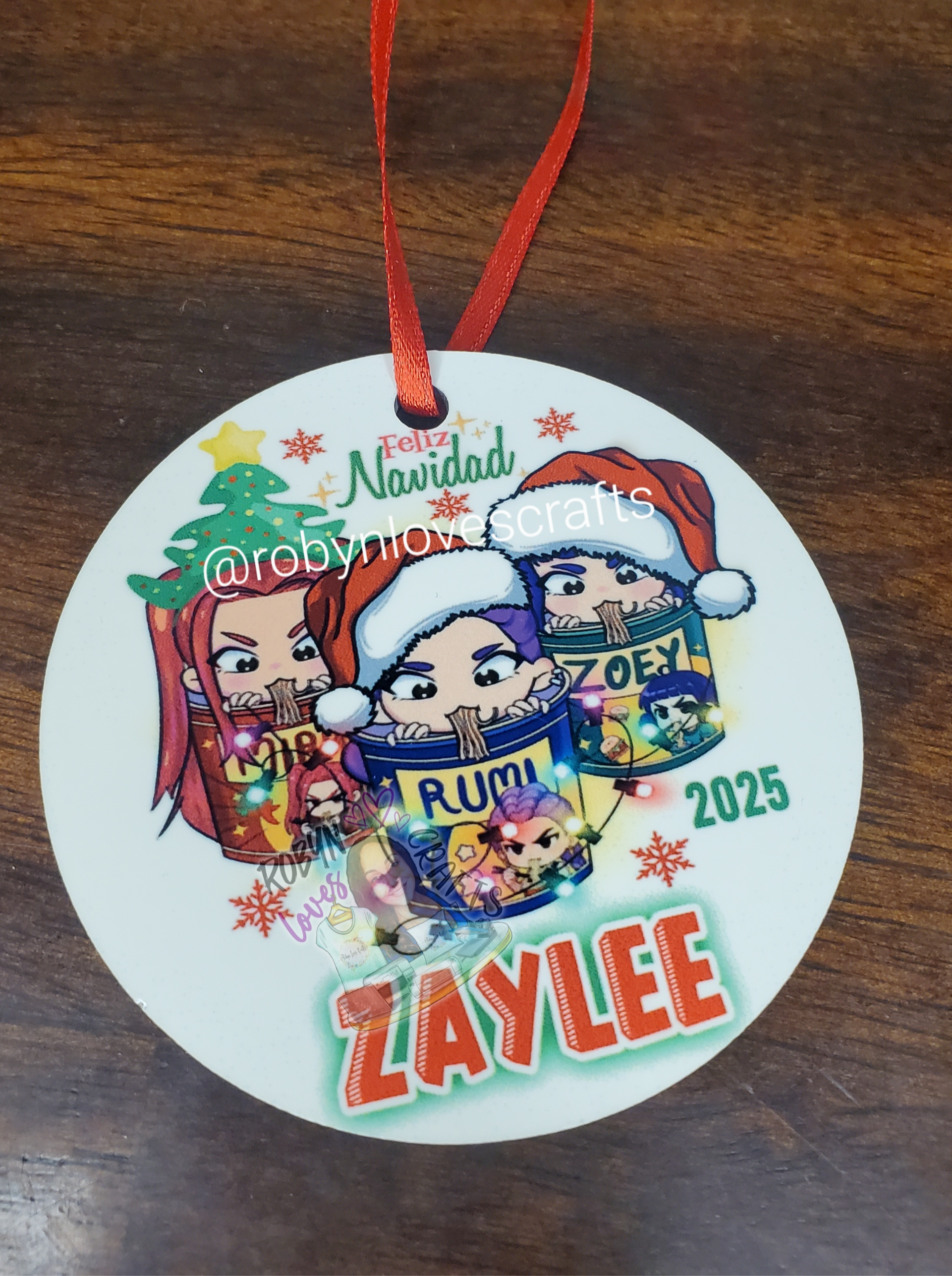 Custom Christmas Ornament - Kpop Demon Hunters Huntrix