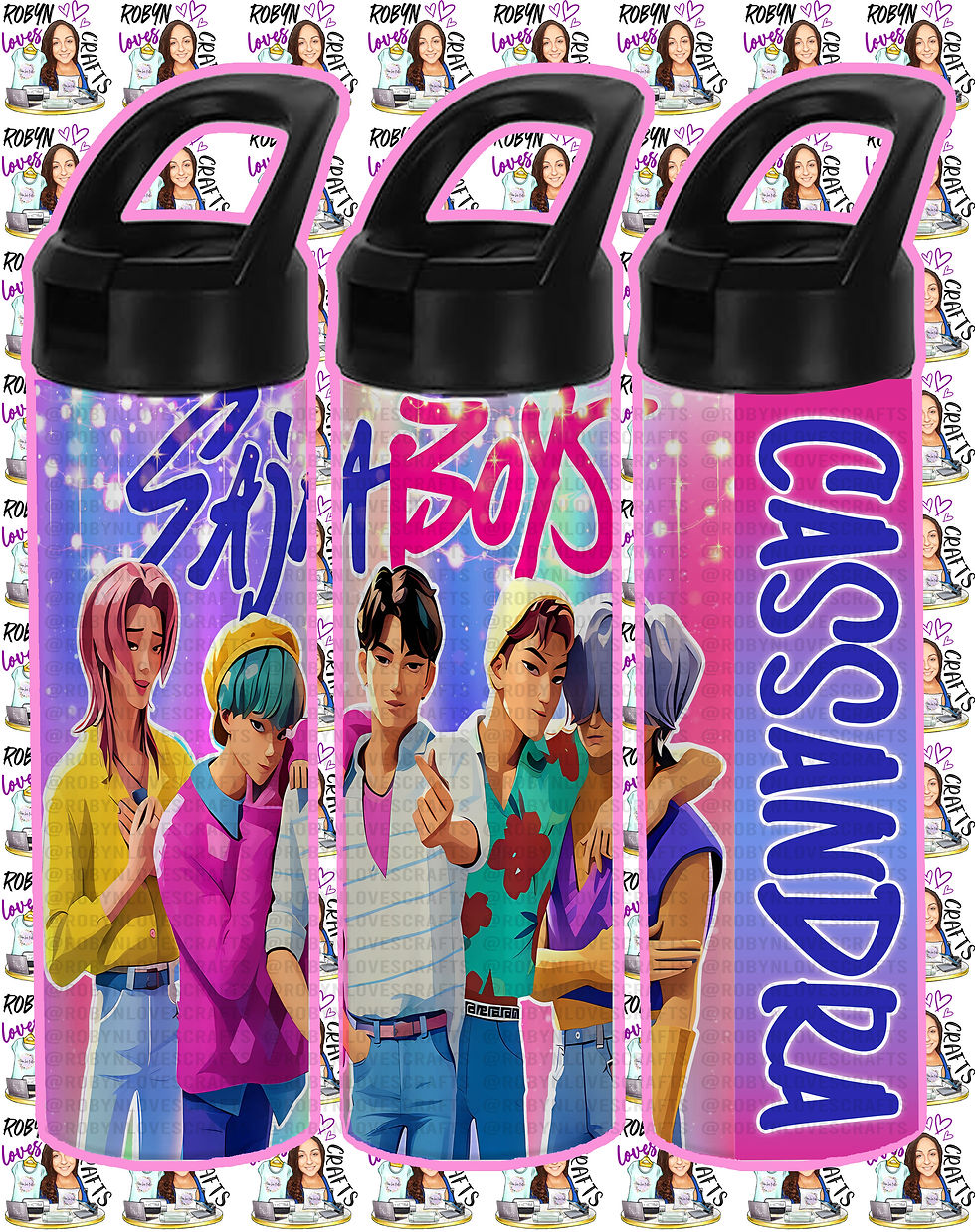 Thumbnail: Tumbler Skinny 20oz - Saja Boys KPop Demon Hunters