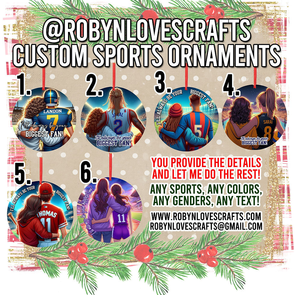 Thumbnail: Custom Sports Athlete Christmas Ornament