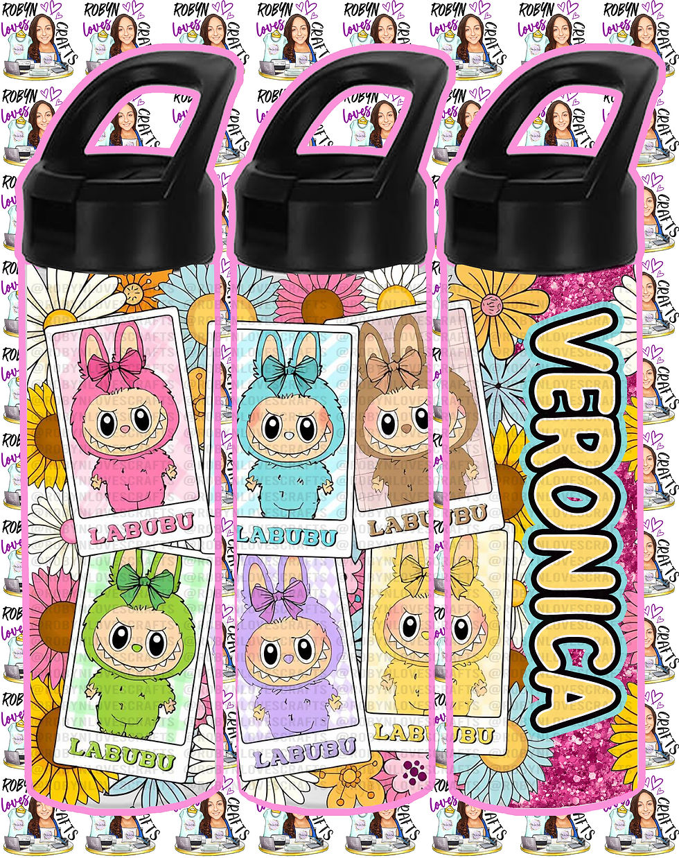 Thumbnail: Tumbler Skinny 20oz with Name - Labubu