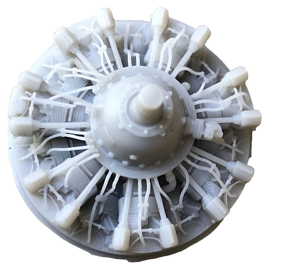 Thumbnail: 1/48 FAST FIX R-1830 Radial Engine Front w/ Wires 48207