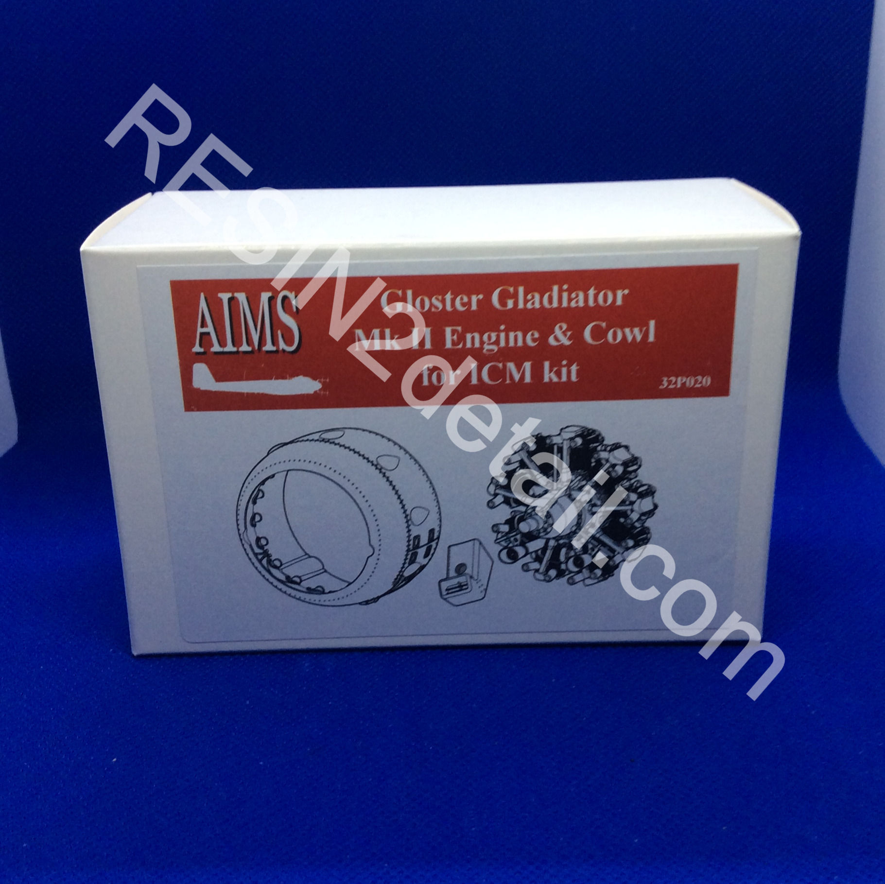 AIMS Resin 1/32 Gloster Gladiator Mk II Engine & Cowl for ICM Kit