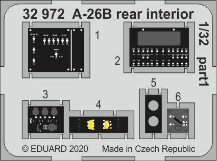 Thumbnail: 1/32 Eduard #32972 A-26B Invader Rear Interior Photo-etch Detail Set