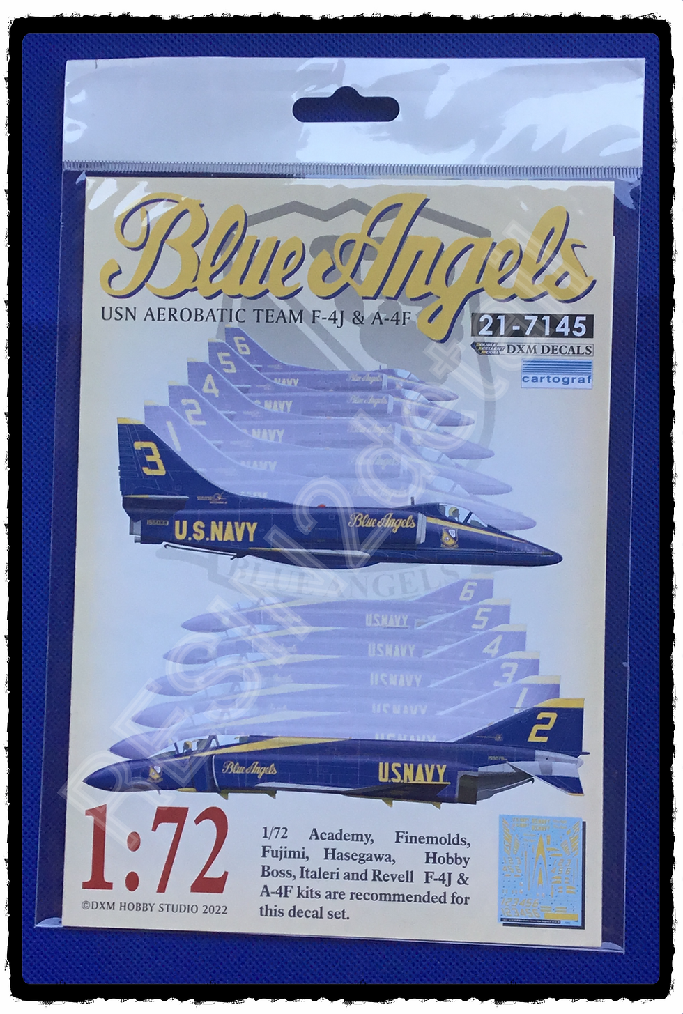 DXM Decal 1/72 USN A-4F & F-4J Aerobatic Team Blue Angels 21-7145