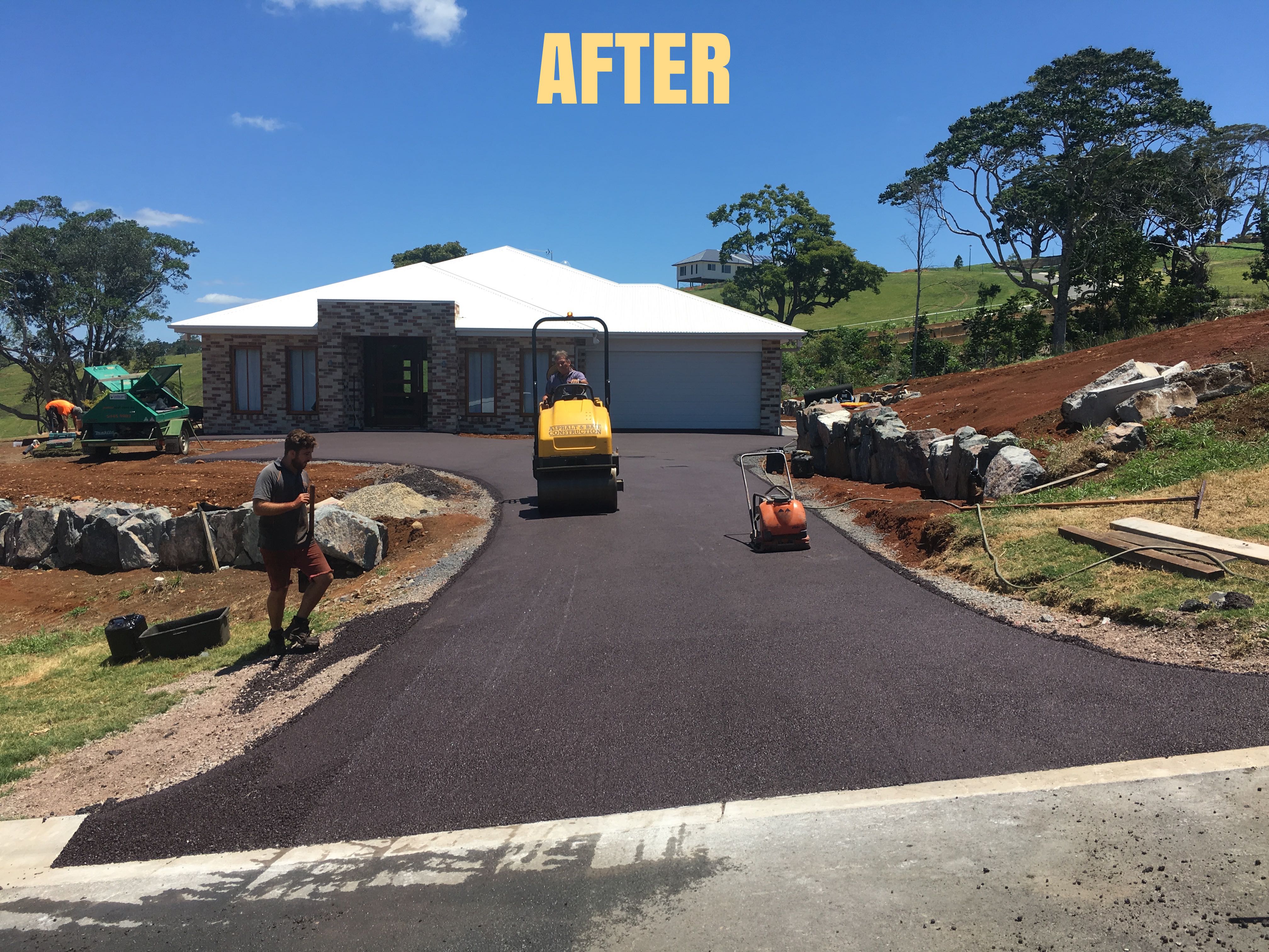 Smooth asphalt surface for tennis courts and footpaths