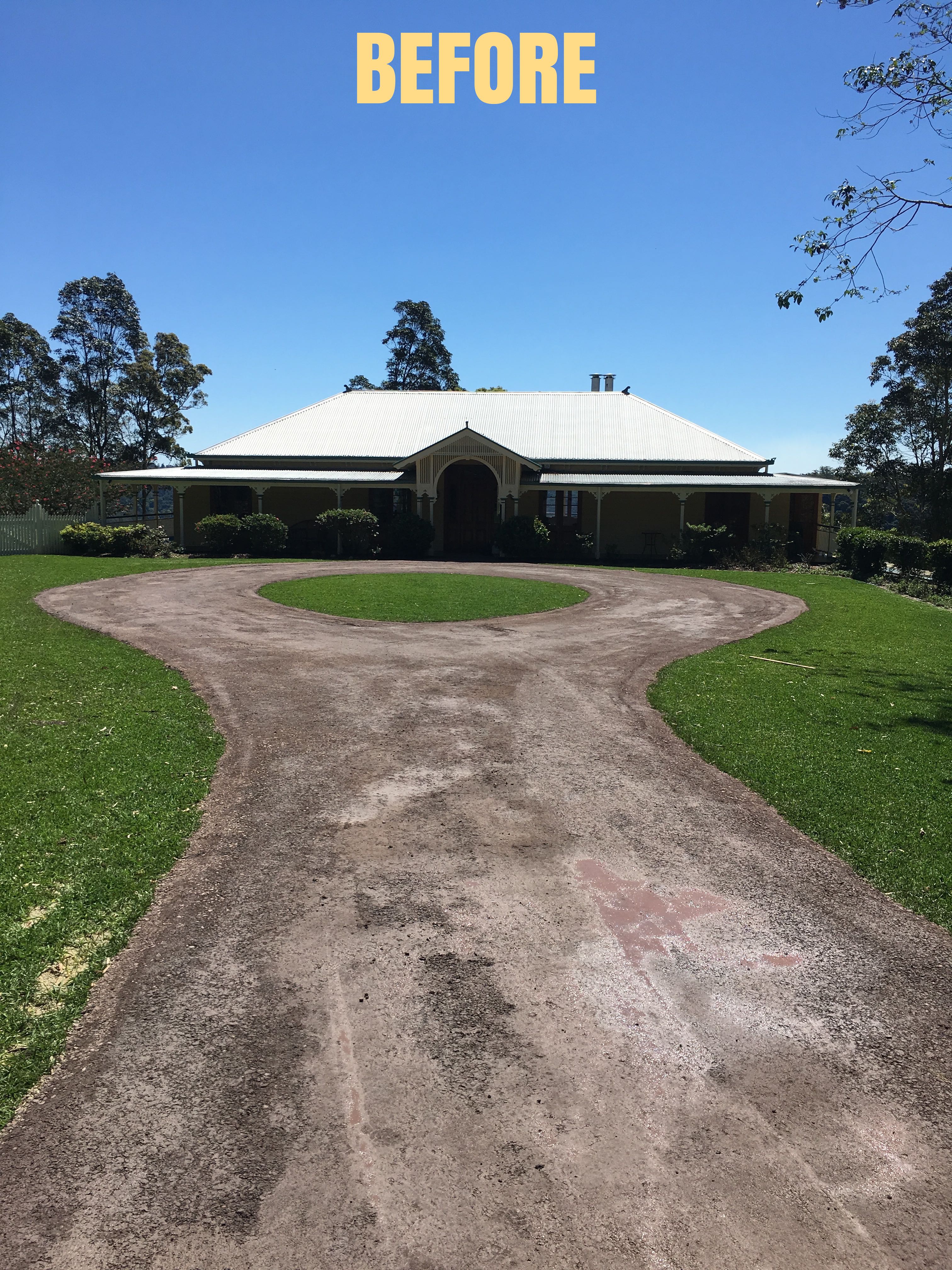 Driveway edging and clean asphalt finish