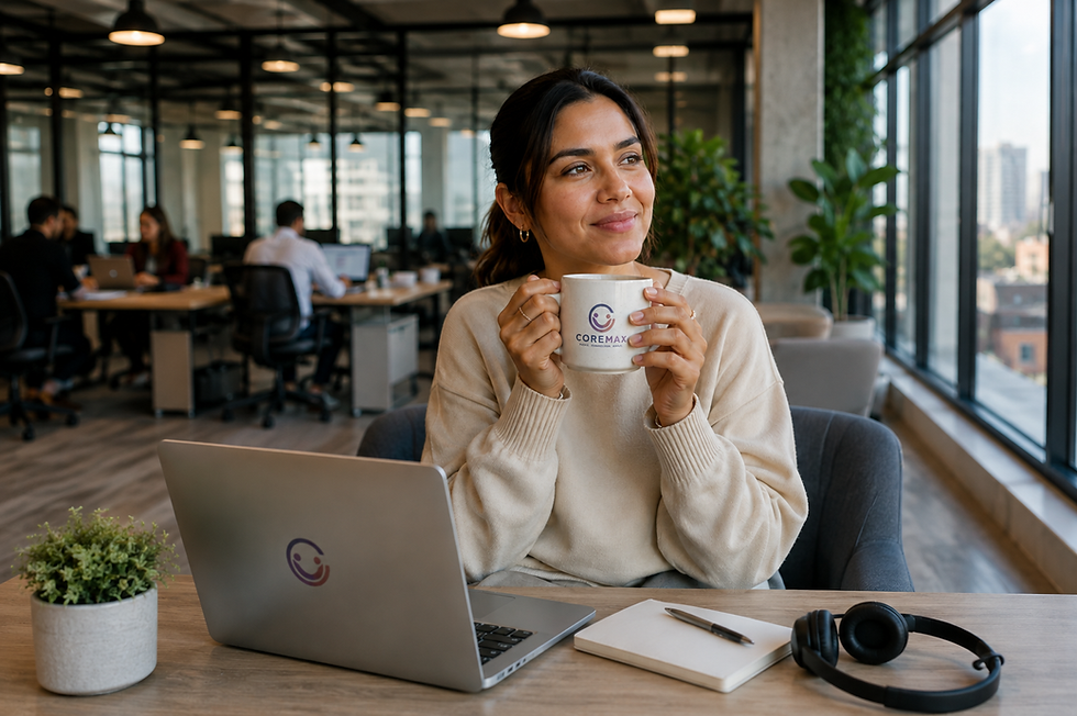mujer tomando cafe workspace.png