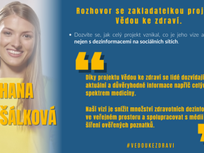 Rozhovor s Ing. Hankou Maršálkovou, zakladatelkou a manažerkou projektu Vědou ke zdraví