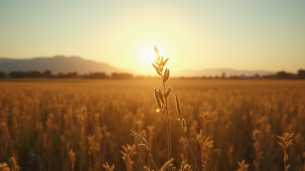 Vista aérea de un campo agrícola con tecnología de monitoreo