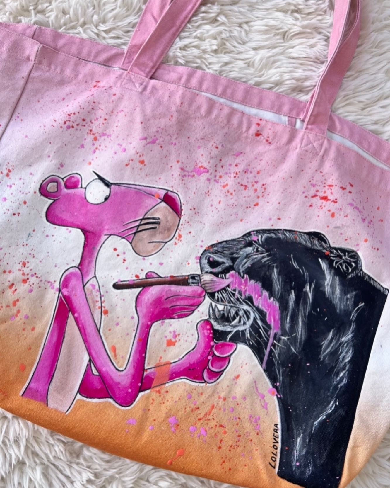 Tote bag GM - Panthère Rose