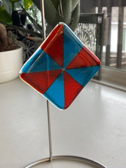 3x3" Fused Pinwheel Ornament