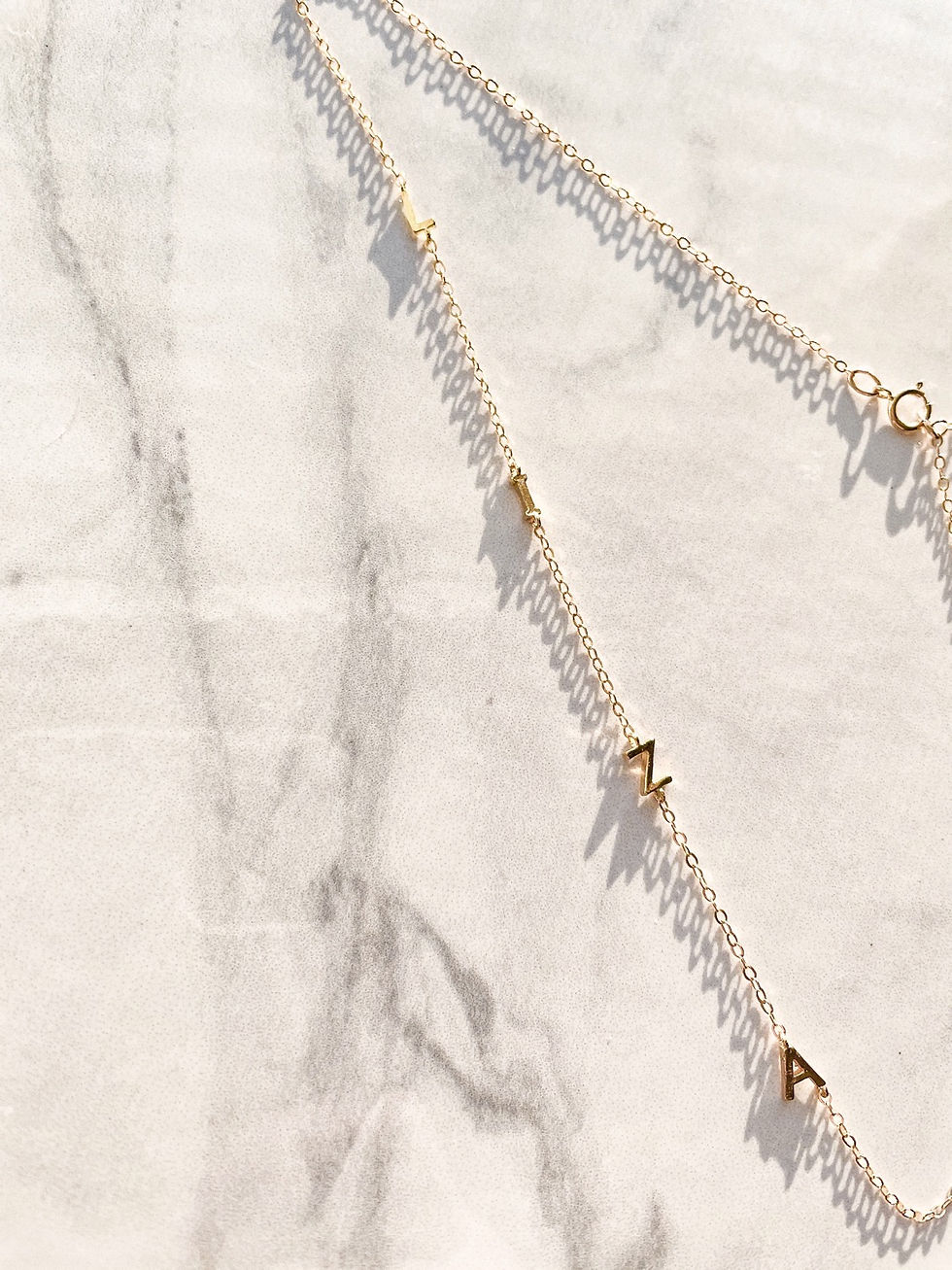Thumbnail: Initial Gold Dainty Necklace