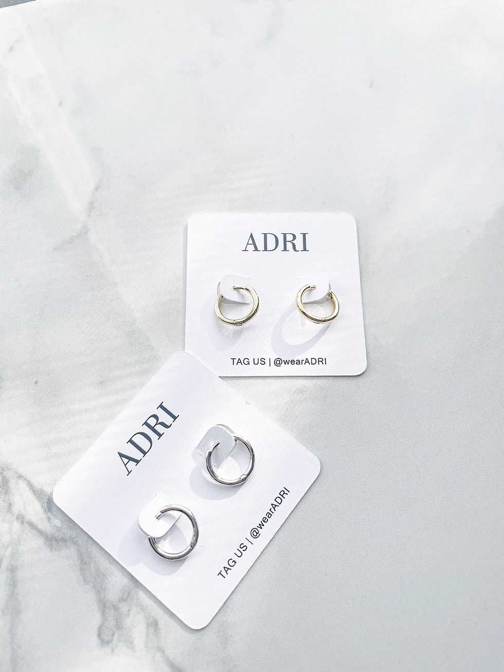 Thumbnail: Thin Tube Hinge Hoop Earring