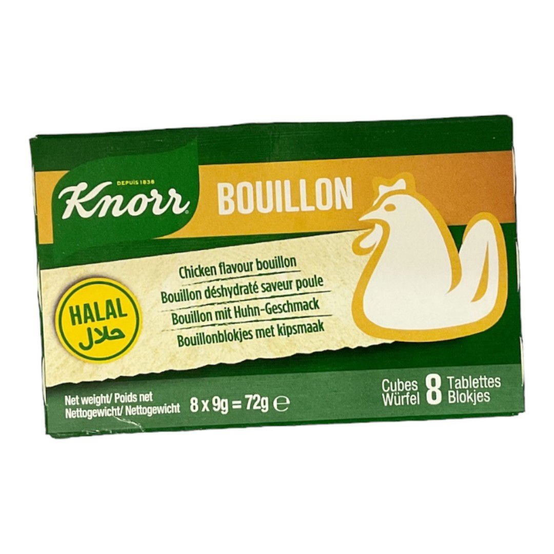 KNORR HALAL CHICKEN BOUILLON CUBES 8x9g
