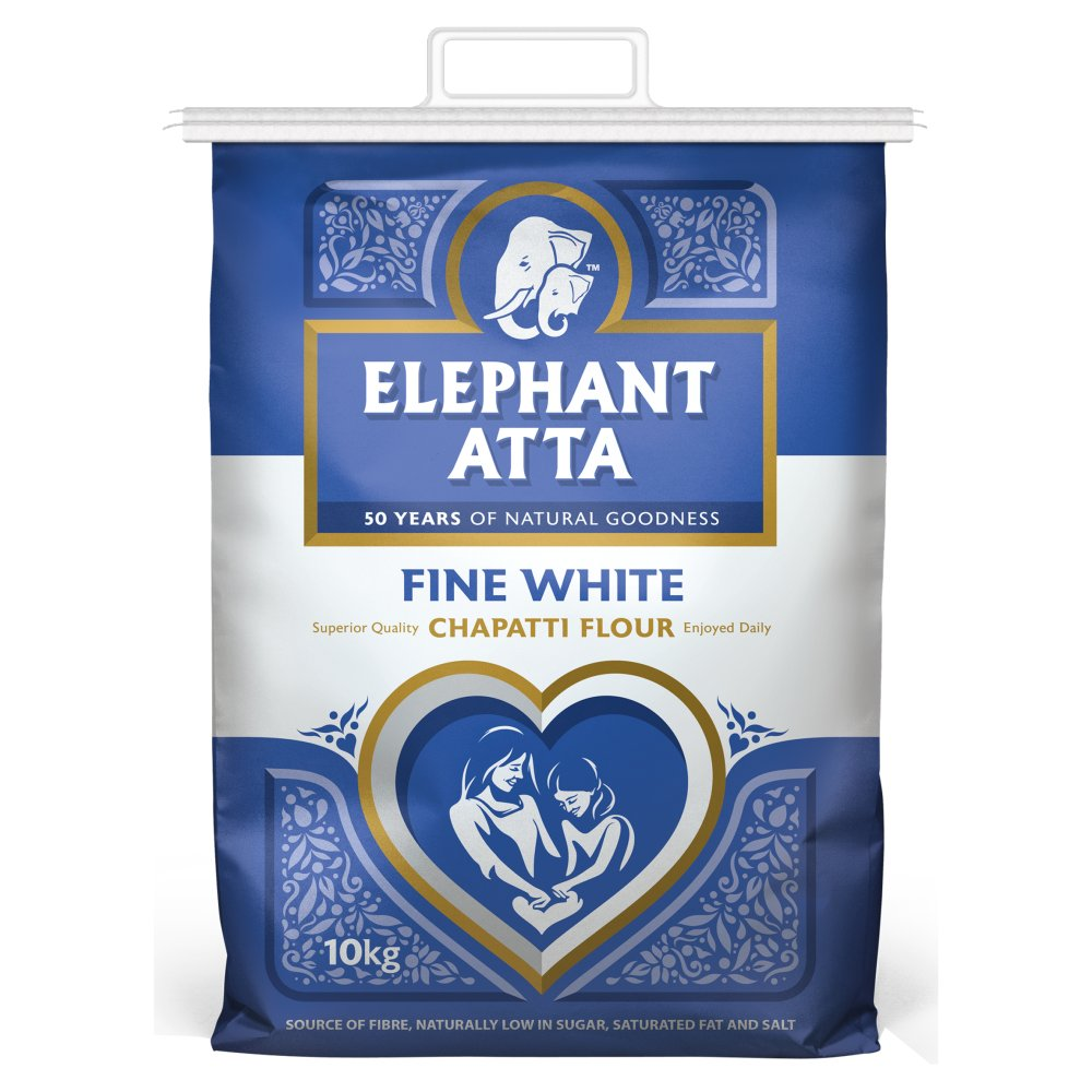 ELEPHANT ATTA FINE WHITE CHAPATTI 10KG