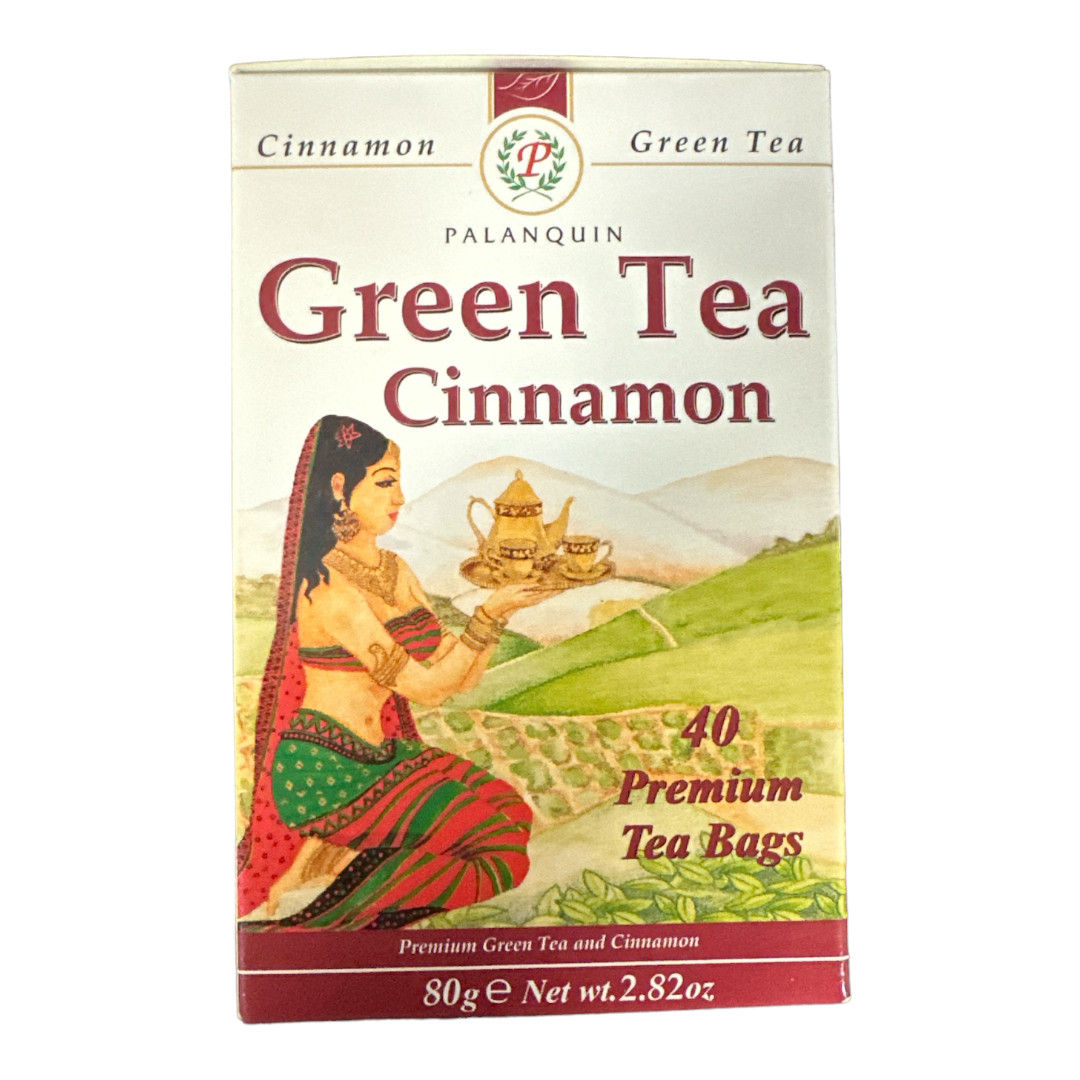 PALANQUIN GREEN TEA BAGS CINNAMON 40's