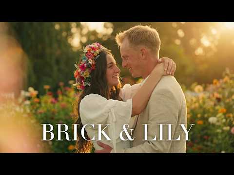 Lily and Brick’s colorful backyard wedding
