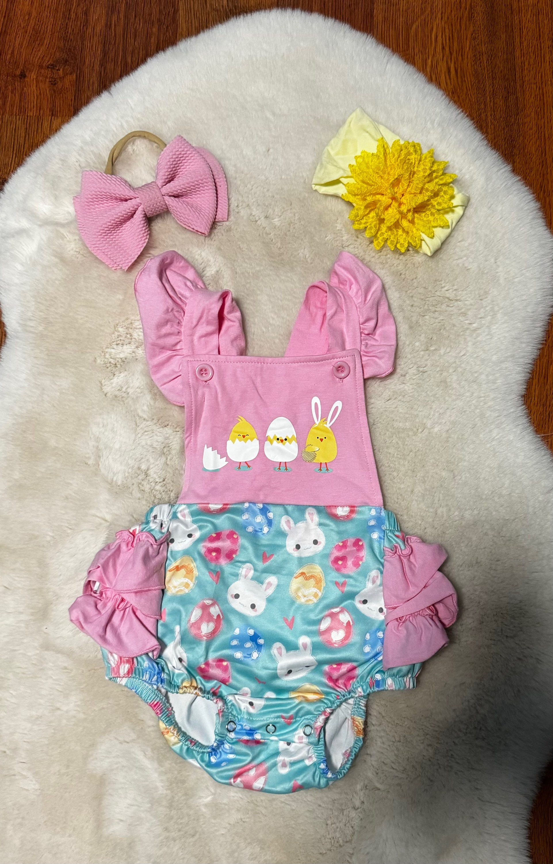Chick Bunny Ruffled Bum Romper 