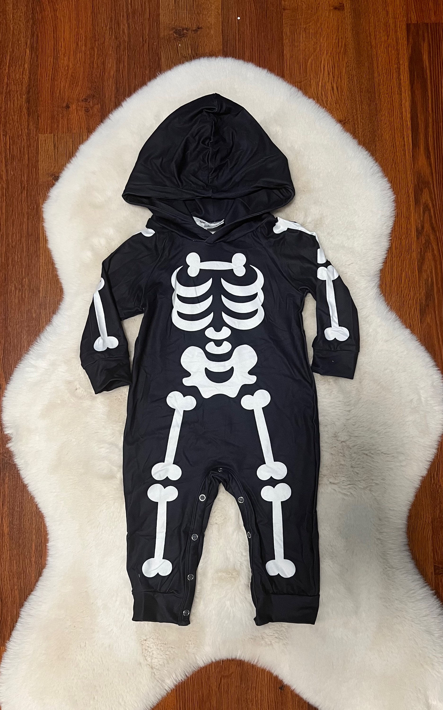 Hooded Skeleton Romper