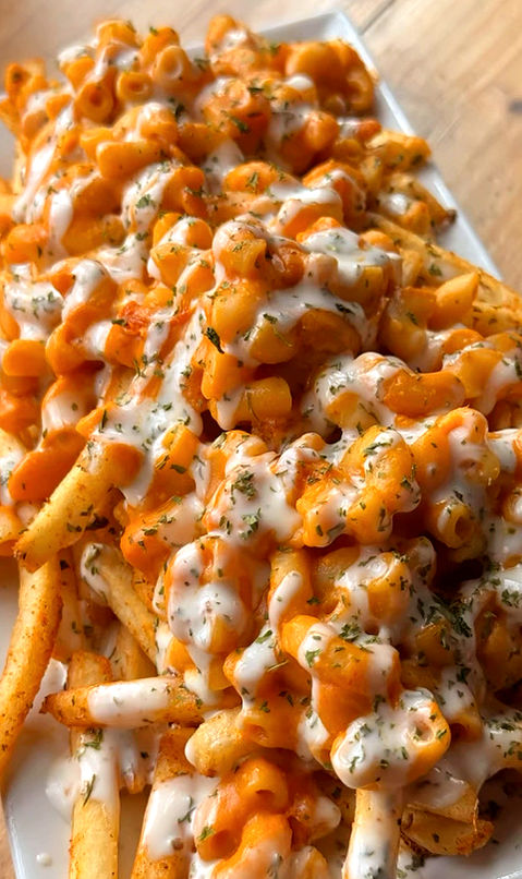 Loaded cheesy vegan fries