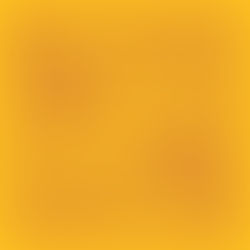 A bright yellow and reddish brown abstract art print of bunnies in a garden.