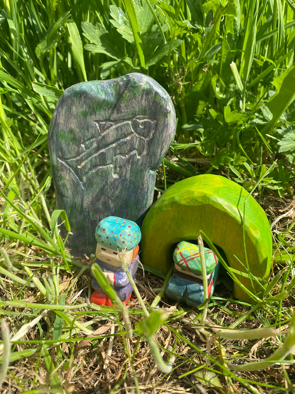 Thumbnail: Pictish Standing Stone Wooden Toy - Painted Options