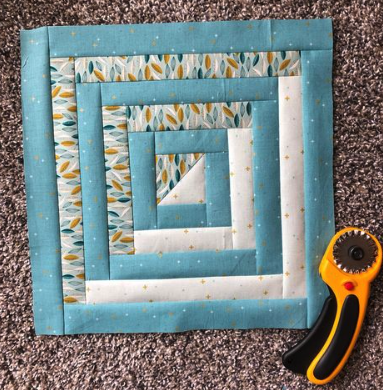 Log Cabin block by Freckles on the Side