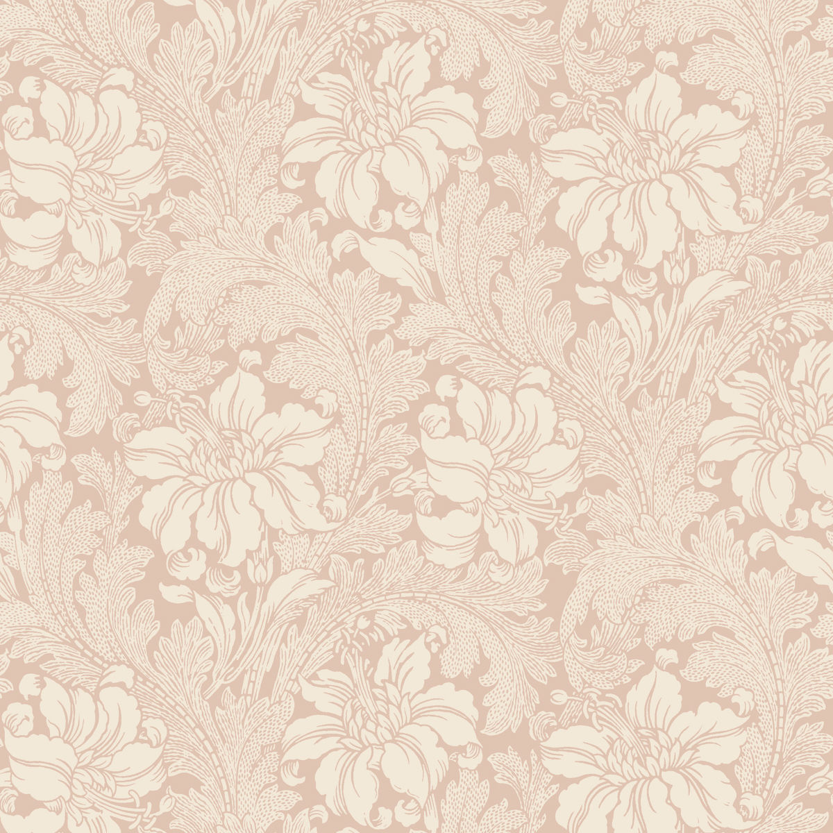 Acanthus Garden Blush Wallpaper
