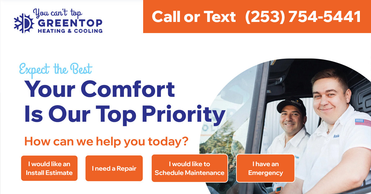 GREENTOP Heating Furnace, Heat Pump, Ductless Installation Seattle
