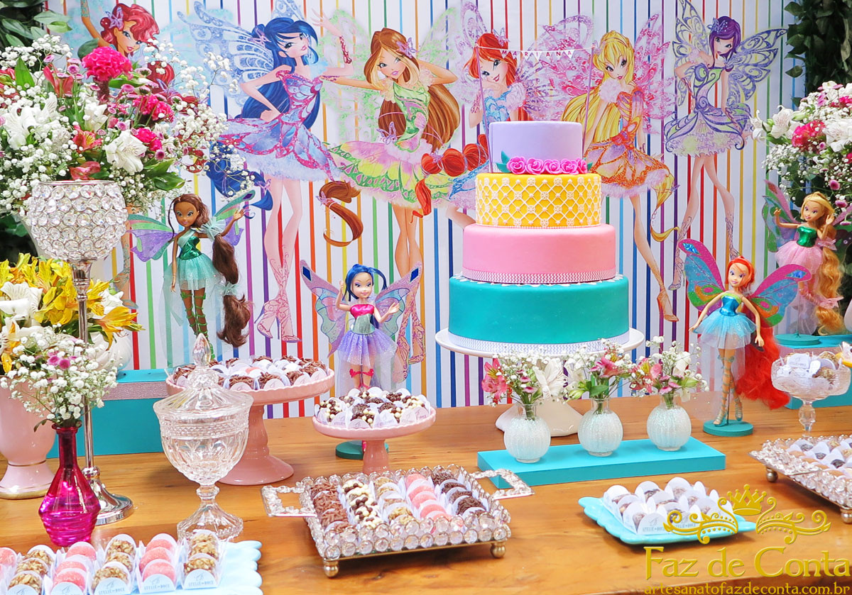 Decoração Festa Clube Winx | Faz de Conta Artesanato