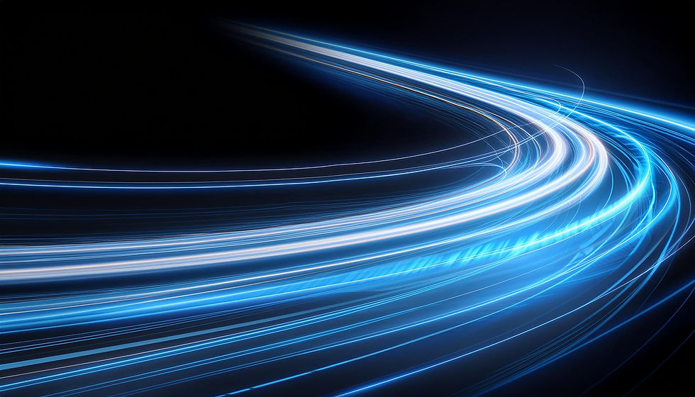 Attract Blue Line Movement, Abstract Wave Line, Light Technology Background, Copy Space...