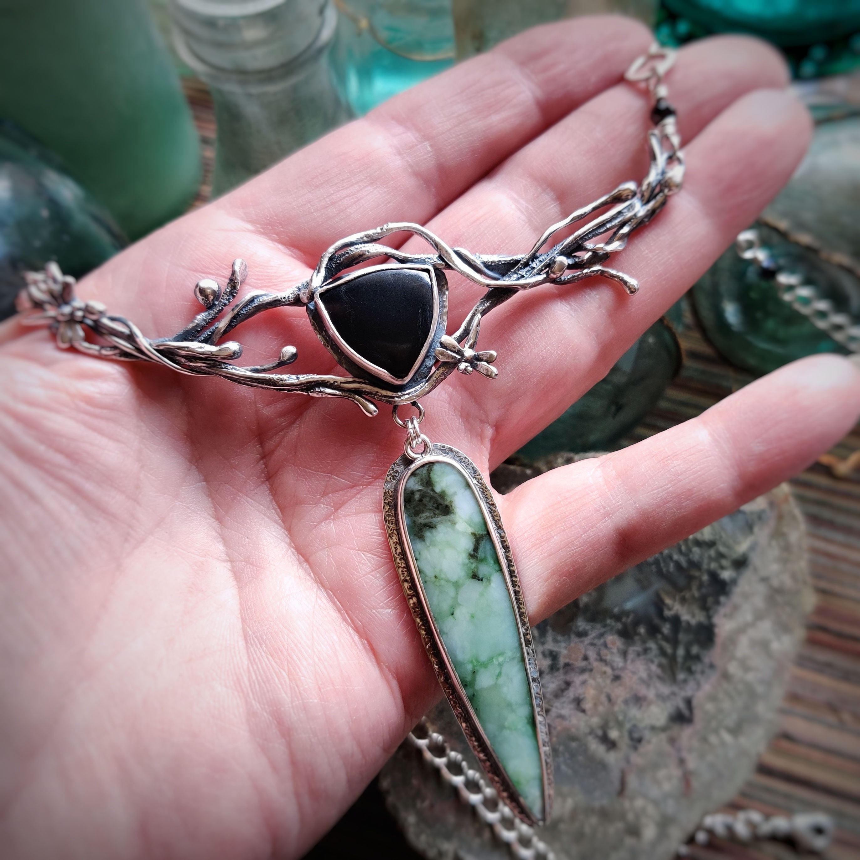 RESERVED Wildwood .. necklace earring set