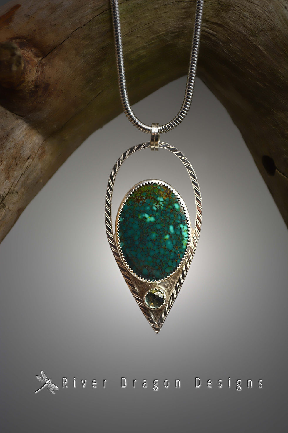Thumbnail: Necklace .. "Winter Blues turn Spring Greens"