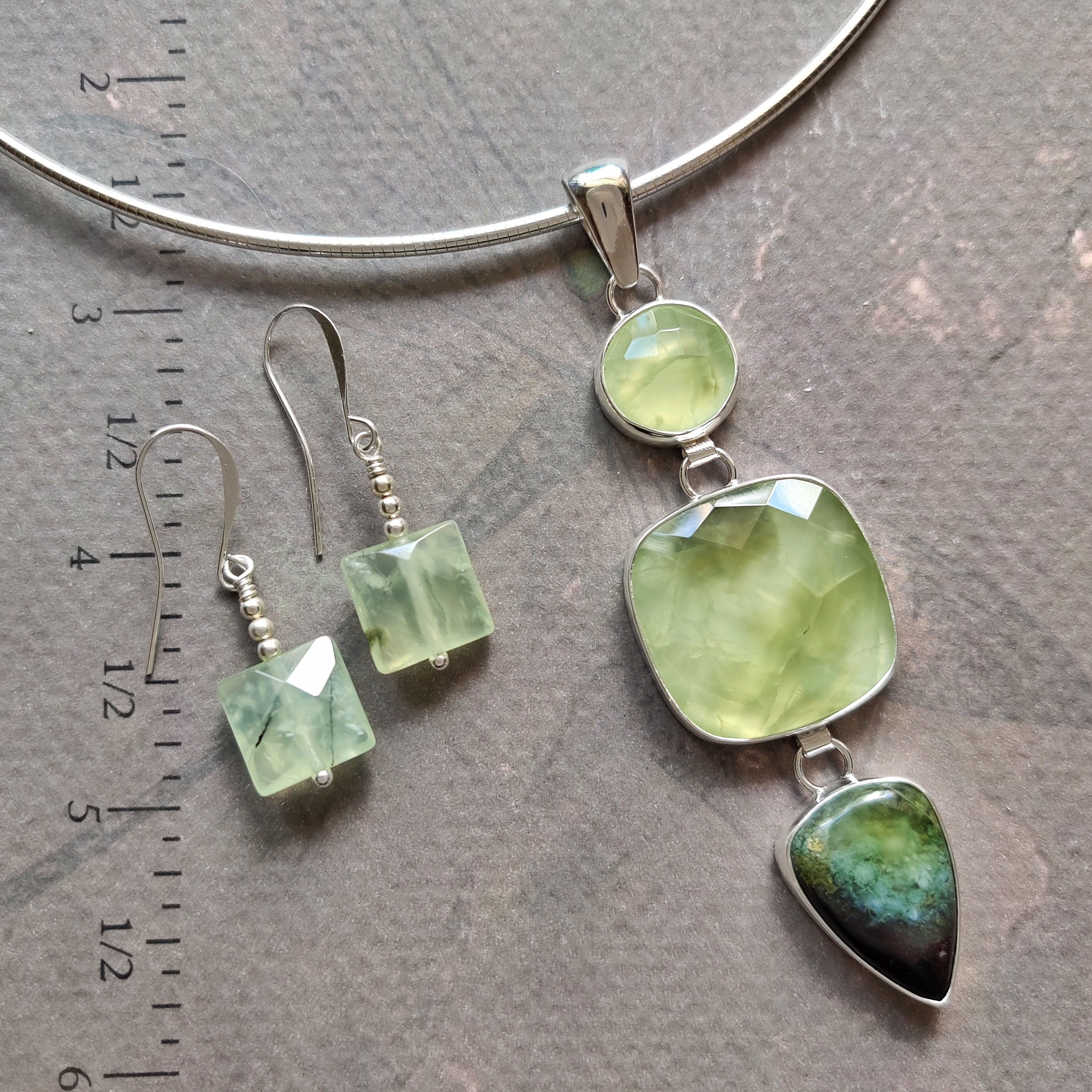 Dreaming Stone .. necklace earrings set