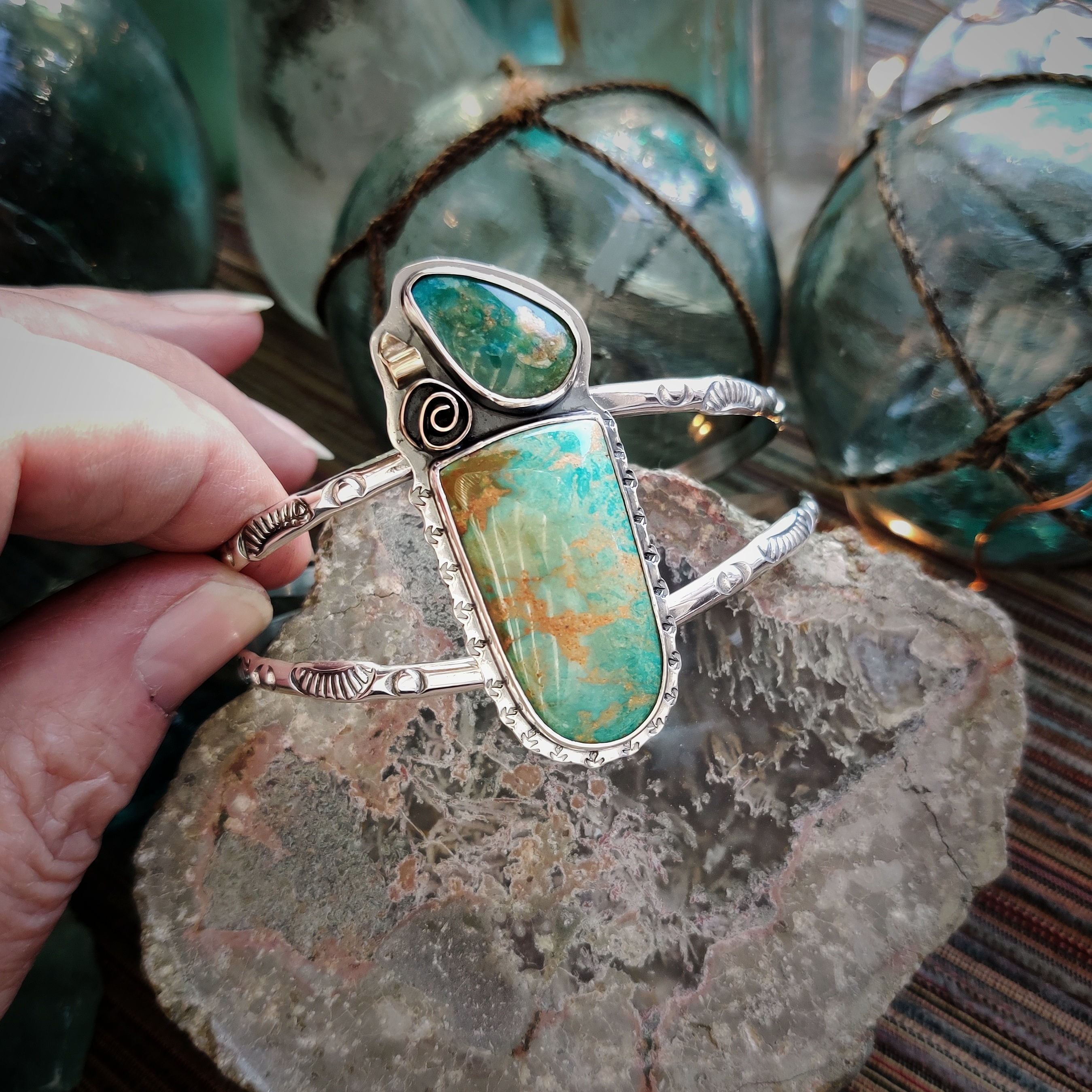 Sun Kissed .. cuff bracelet