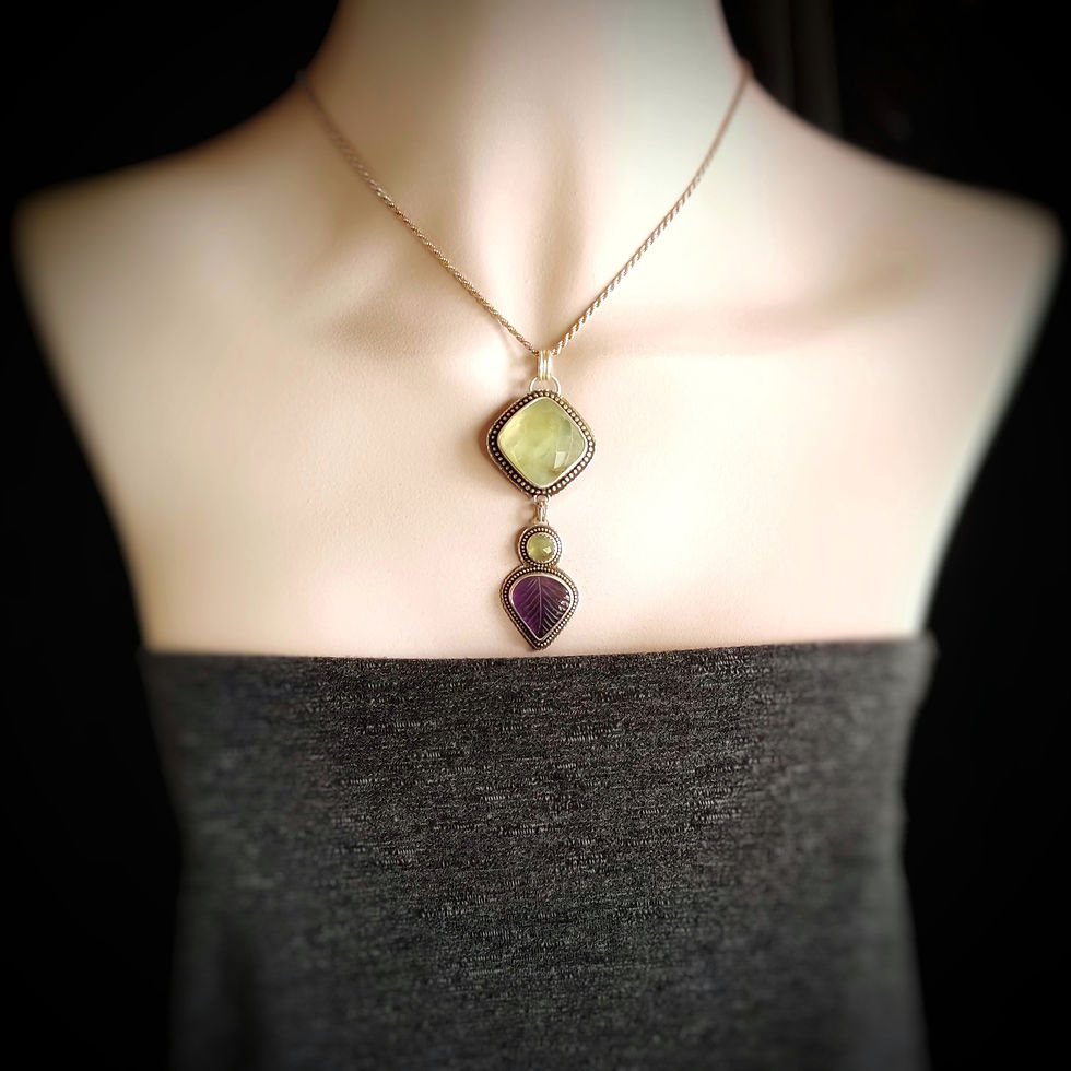 Thumbnail: In Harmony .. amethyst prehnite 
