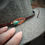 Thumbnail: Hat Band Doo Dad .. AZ Turquoise, Copper Feather 